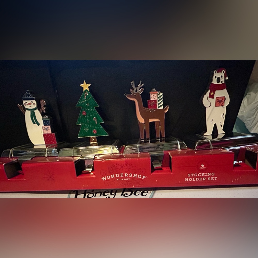 Wondershop Holiday Stocking Holder Set - Red, Green, Brown